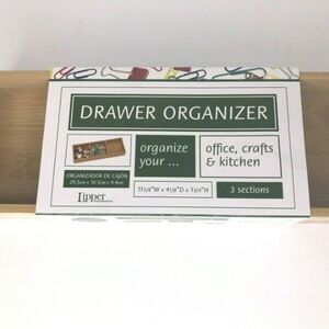 Bamboo 3 Compartment Organizer Tray-11 5/8" X 4 1/8" by Lipper International-NEW